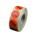 Haftetiketten "%"